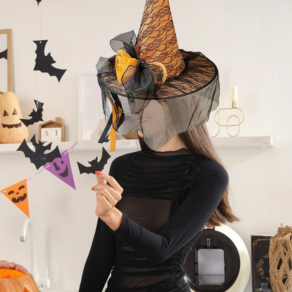 

Halloween Witch Hat For Women Party Costume Accessory Cosplay Wizard Costume For Cosplay Wizard Role Play Festive Decorations