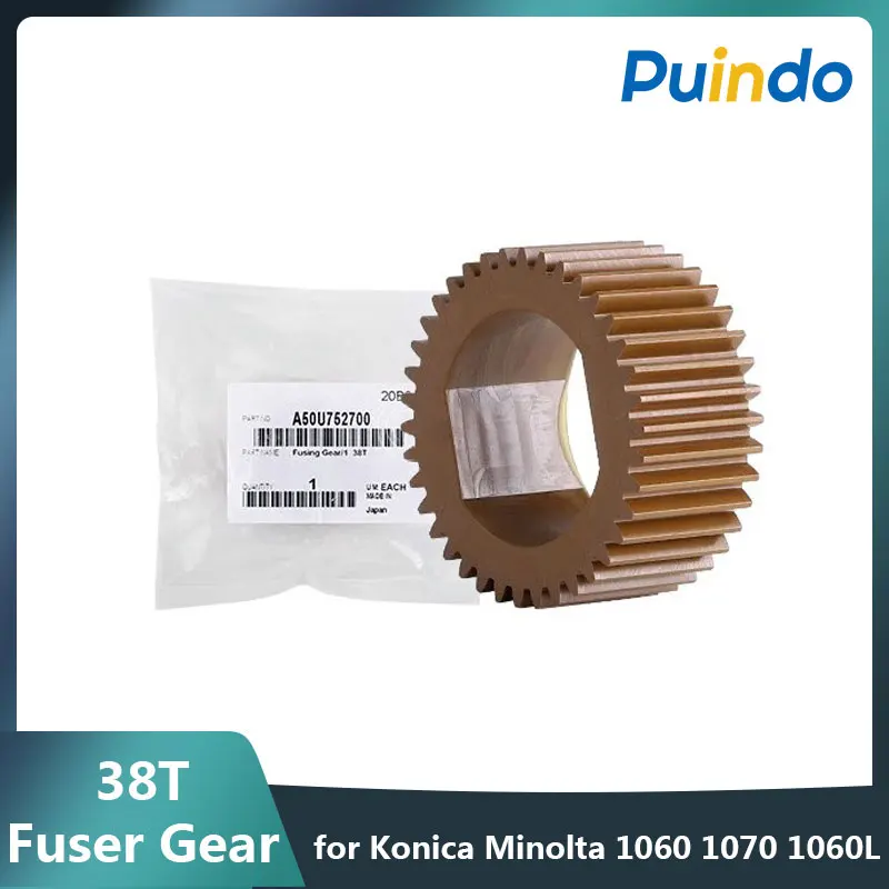 A50U752700 Genuine 38T Fuser Gear /1 for Konica Minolta 1060 1070 1060L 1070S 2060 2070 2070L 3070 3070L 3080 71HC 83HC B190