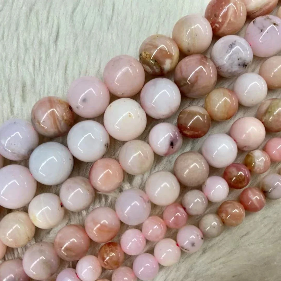 

AAA розовый опал камень бусины натуральный драгоценный камень Diy свободные бусины для изготовления ювелирных изделий DIY ожерелье браслет аксессуары оптом