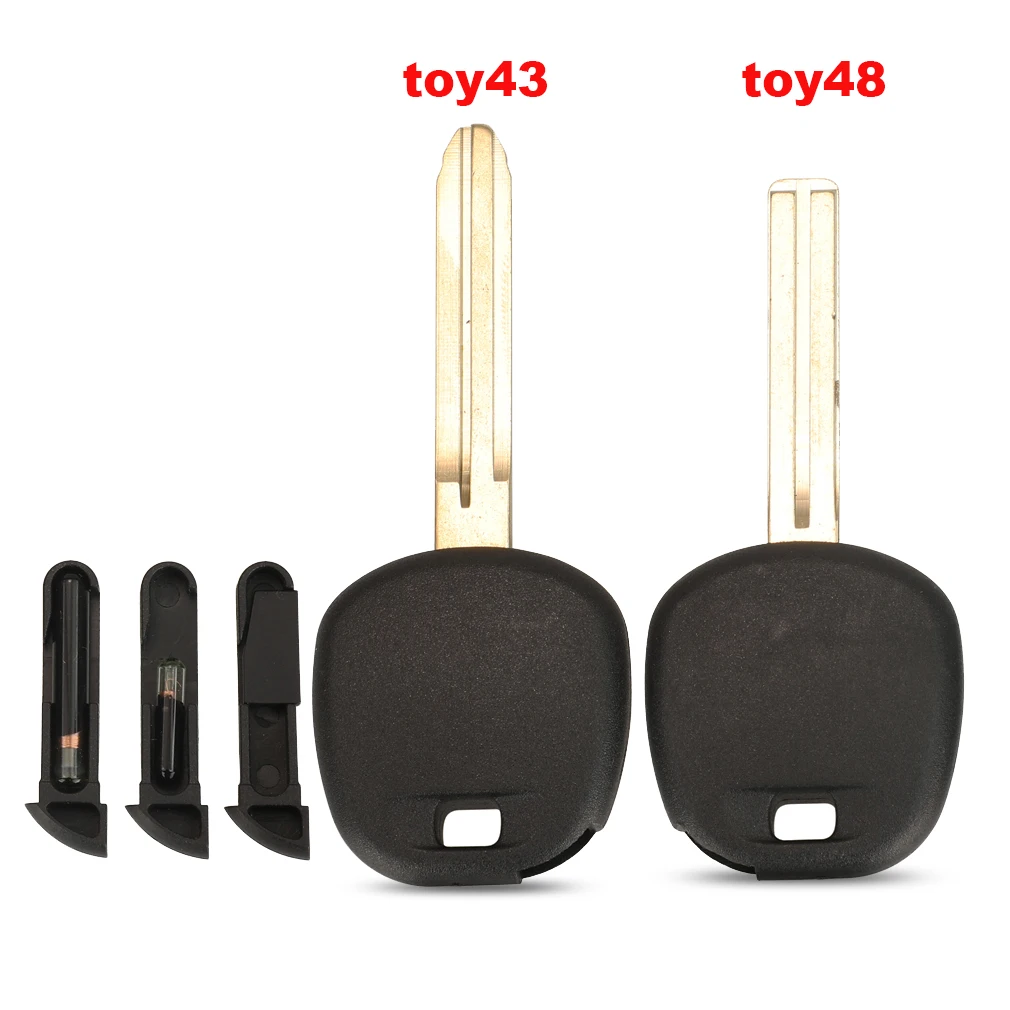 jingyuqin Transponder Blank Key Shell For Toyota Rav4 Prado Corolla Camry Reiz Highlander Yaris Corolla With TOY43 TOY48 Blade