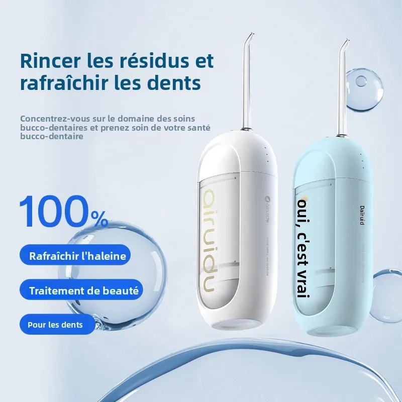 Irrigateur buccal Portable, hydropulseur dentaire, 3 Modes, étanche IPX7, Rechargeable par USB, batterie 1300mAh, nettoyeur de dents avec 4 buses