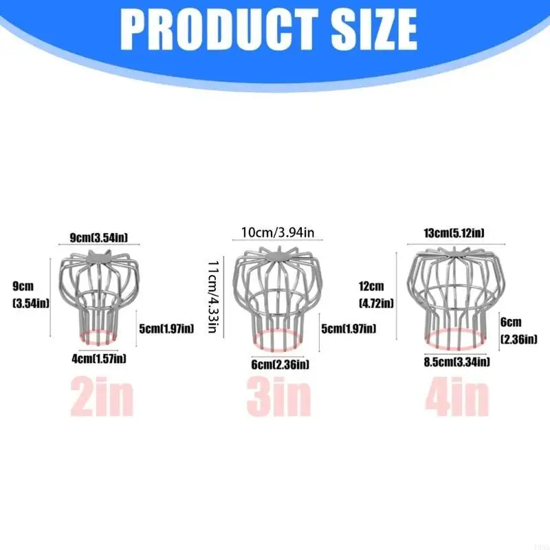 Steel Gutters Drain Leaf Guards Meshing Clog Prevention Rustproof Drain Filters Meshing for Downspout Rainwater Drainages System