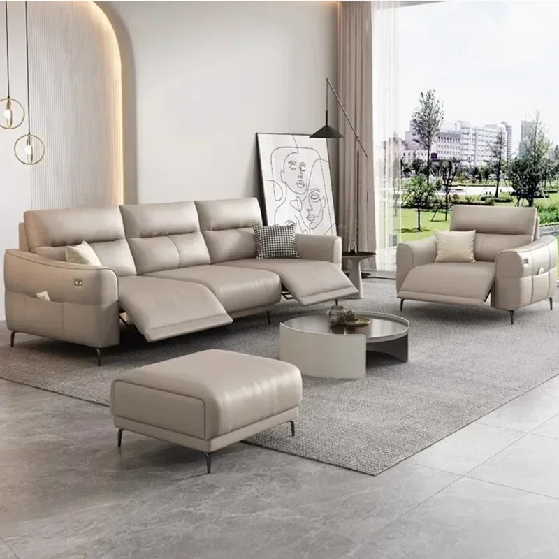 Living Room Reclining Sofas Lazy Sectional Leather Puffs Electric Accent Reclining Sofas Modular Sedia Gamimg Salon Furniture