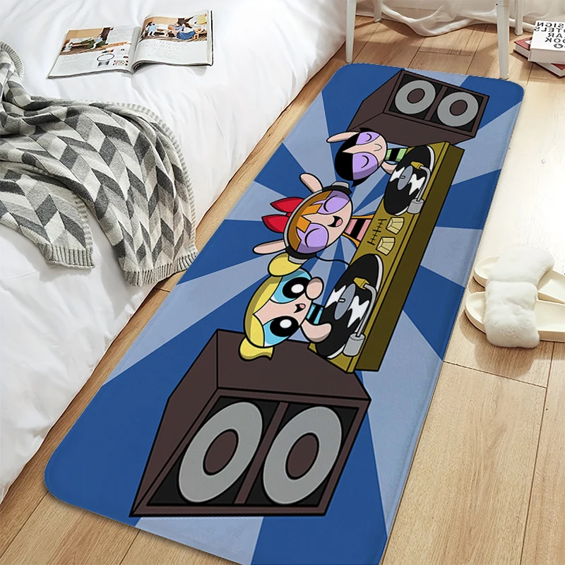 Custom Bedroom Rug A-The Powerpuff Girlss Aesthetic Bathroom Mat Home Entranc Doormat Modern Home Decoration Non Slip Carpet