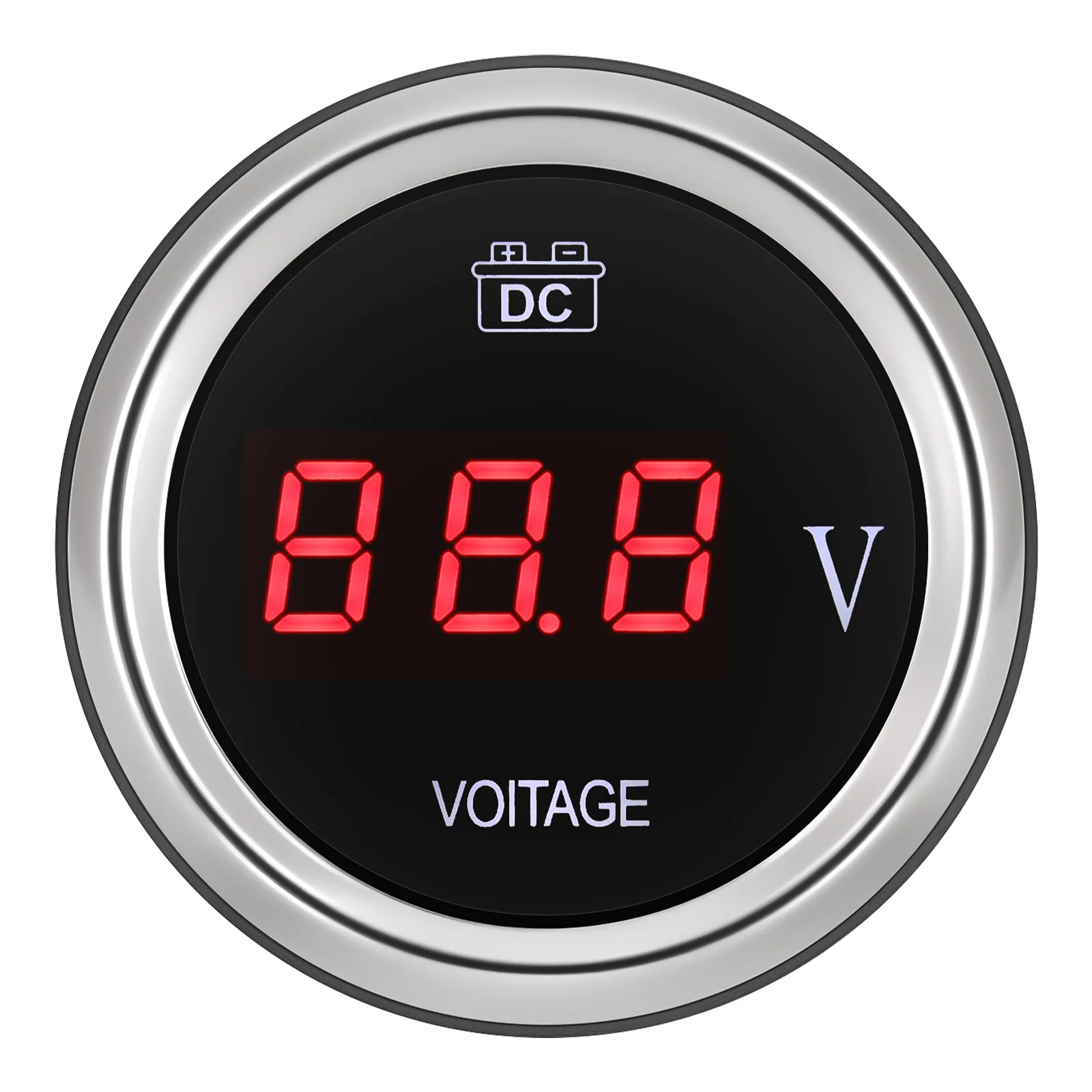 Picture 3: 52mm Digital Voltmeter LCD Display Volt Meter for Car Truck Auto Engine Voltmeter Gauge 12V/24V