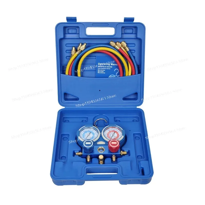 مقياس الضغط المنوع ذو 5 صمامات (80 مم) - لثلاجات R410A/R134A/R22/R407C وضغط خدمة التيار المتردد ومقاييس الفراغ