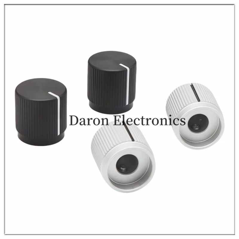 Aluminum alloy knob cap 15*15 potentiometer coding switch rotation adjustment cap round hole 6mm screw fixed