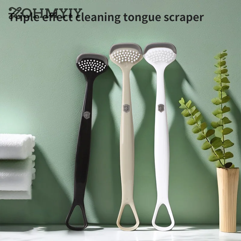 

Triple Effect Tongue Scraper Tongue Scraping Plate Oral Cleaning Brush Reusable Fresh Breath Oral Hygiene Care Cleaning Tools