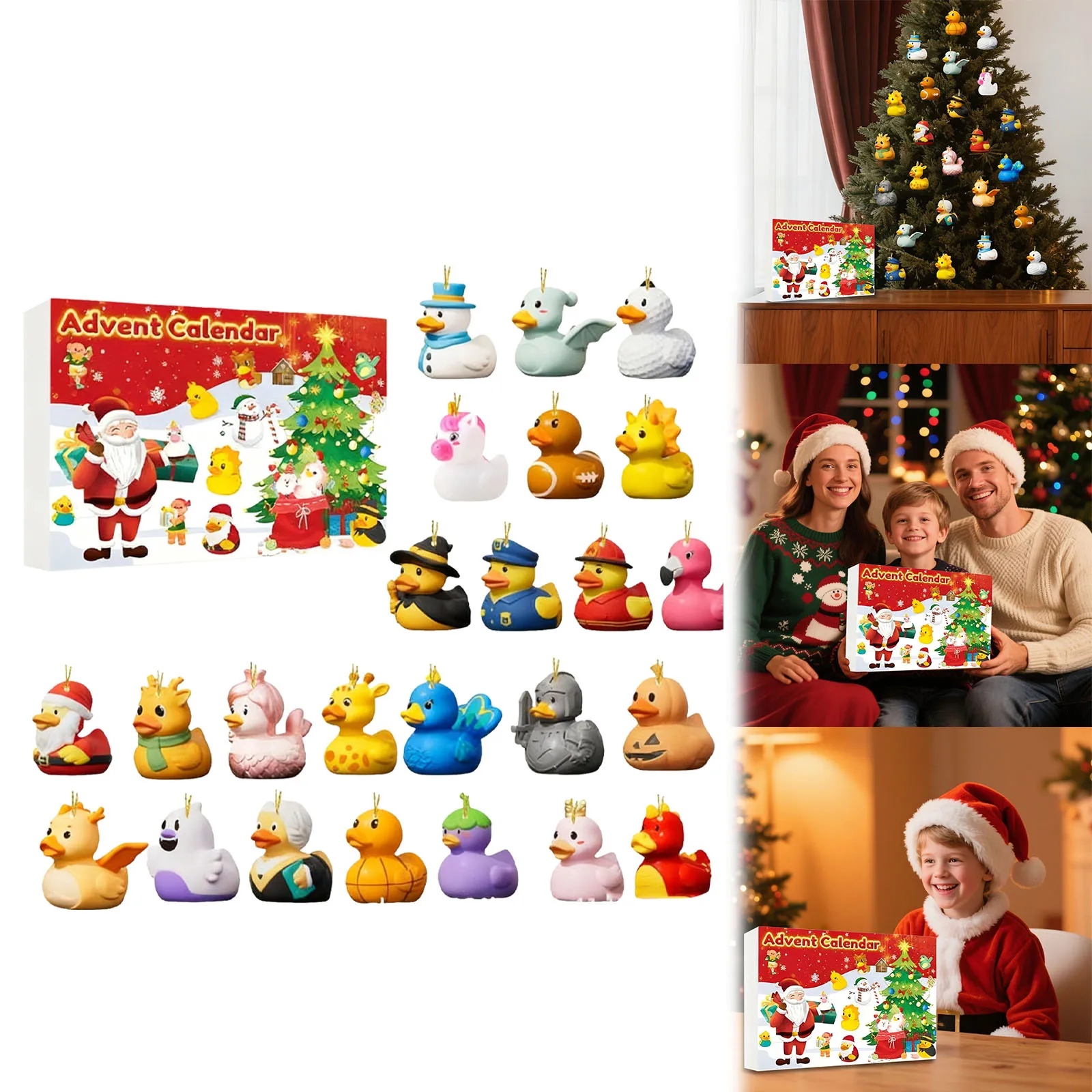 Decorações de natal 2025 calendário do feriado contendo 24 dias 2d acrílico pingentes planos adequado decoração de suspensão de árvore de natal