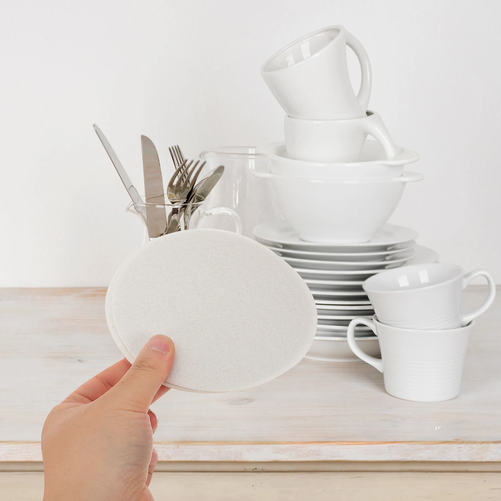 

30Pcs Felt Plate Dividers Thick Round Dish Protectors Pan Separator Pads Non-Scratch Cookware Protectors Reusable Kitchen