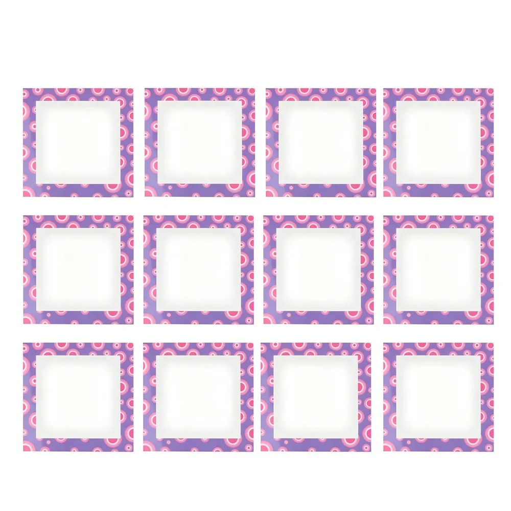 6/12Pcs Assist Aligning Diamond Painting Release Film Protective Frame Reusable Protective Frame Cover 6 Patterns 10cm