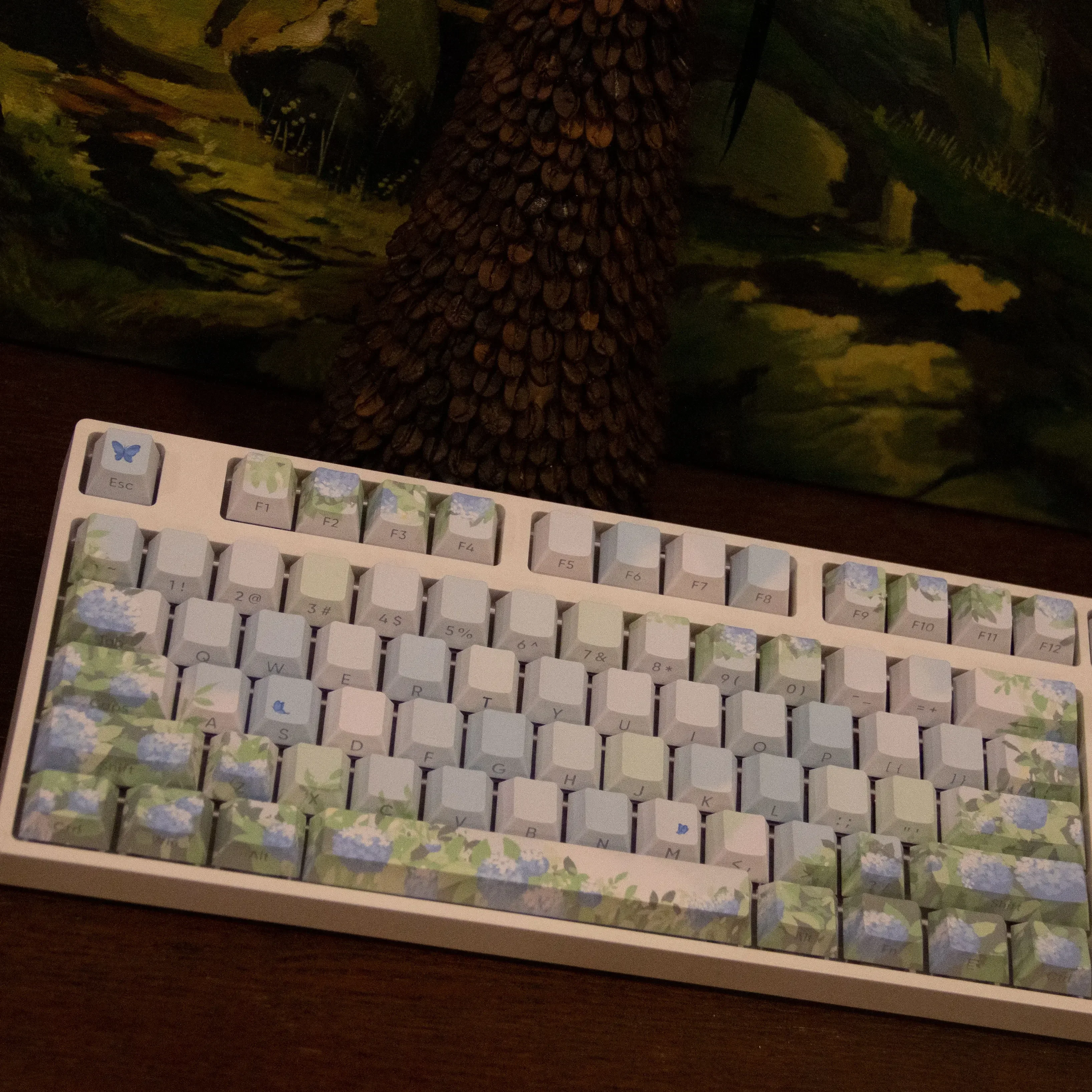 Summer Dye Sub PBT Keycaps, Brilho através de Keycaps, Perfil Cereja para Gateron, Swtches MX, 133 Chaves