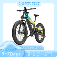 LANKELEISI RV800PLUS Electric Bicycle 750W Motor 48V20AH Lithium Battery Adult Electric Bike 26 Inch Fat Tire Mountain E-bike