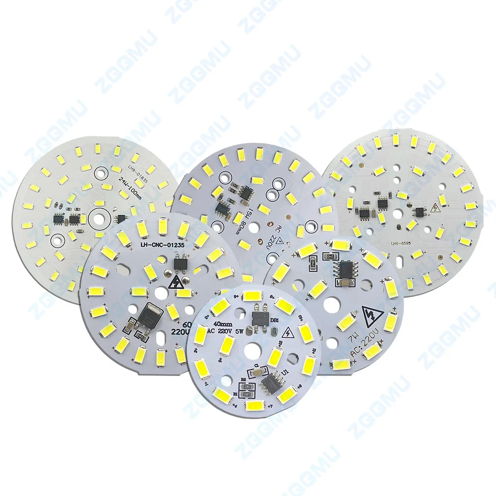 Imagem -05 - Chip de Downlight Led 5w 7w 12w 15w 18w 24w Smd 2835 Contas de Lâmpada Redondas ac 220v-refletor de Iluminação de Chip Downlight sem Driver