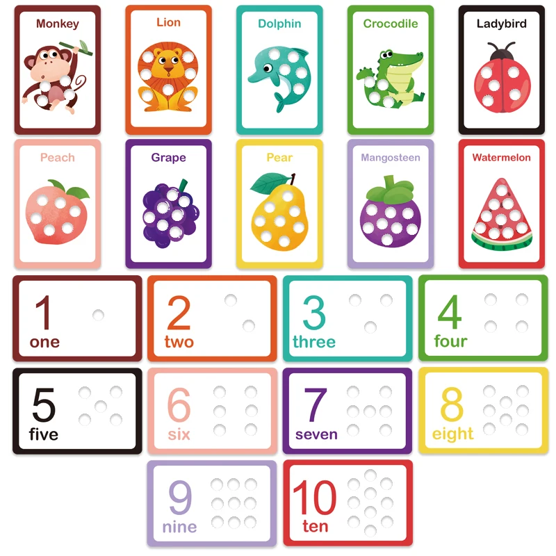 Montessori Matematica Conteggio Ordinamento Giocattolo Clip Perline Giochi di abbinamento Abilità motorie fini Numero Colore Giocattoli educativi sensoriali per bambini