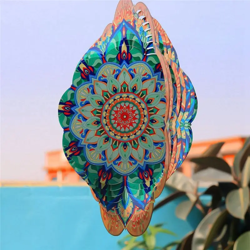 (AIMA) 3D Wind Spinners-360 Degree Swivel Hanging Wind Catcher in Outdoor Garden Balcony Garden Yard Lawn Patio Decors