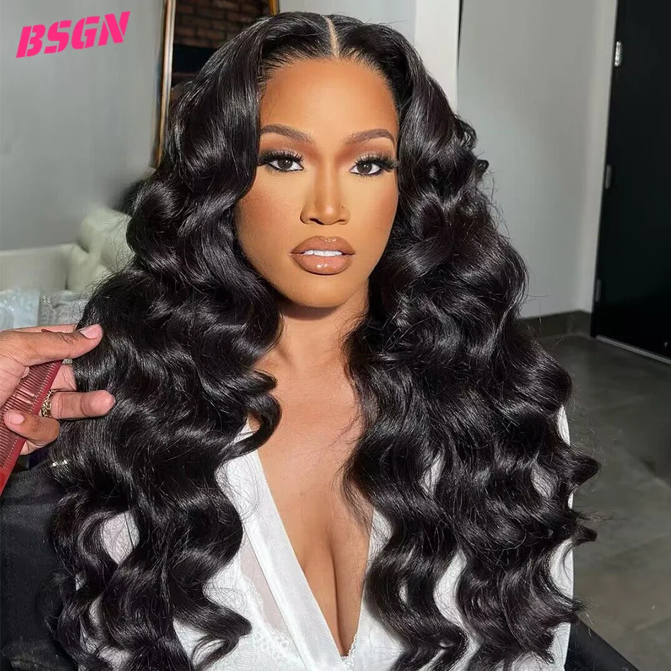 

HD Lace Body Wave Human Hair Wigs for Black Women Long 13x4 Lace Front Wig Transparent Lace with Pre Plucked Natrural Hairline
