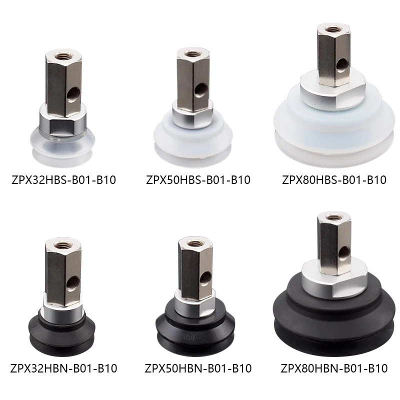 5pcs/lot Heavy Duty Double Layer Vacuum Suction Cup with Aluminum Base ZPX32HBS-B01-B10 ZPX40HBN-B01-B12 ZPX50HBS-B01-B10