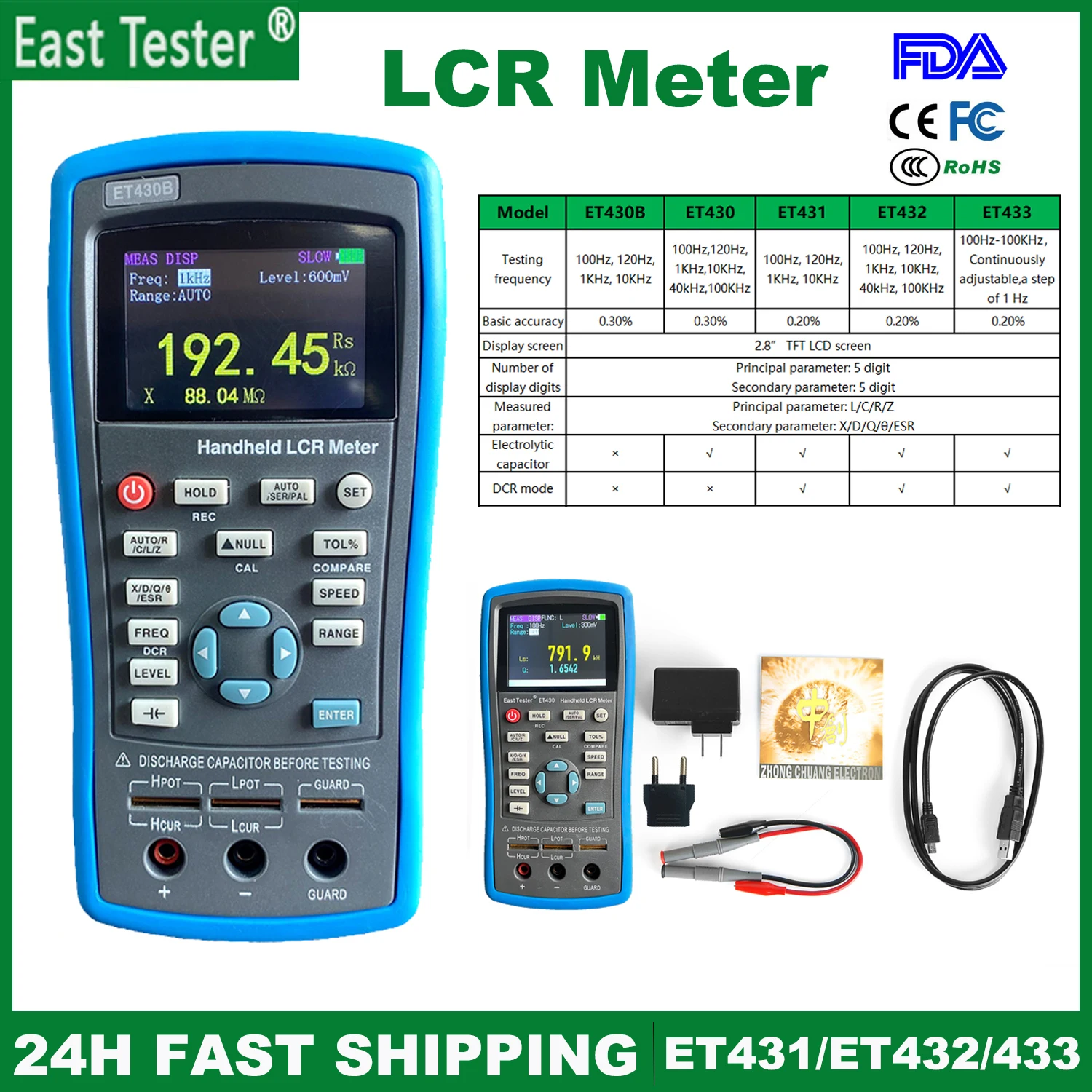 ET4310 – Der zuverlässige LCR-Messgerät für präzise elektronische Messungen