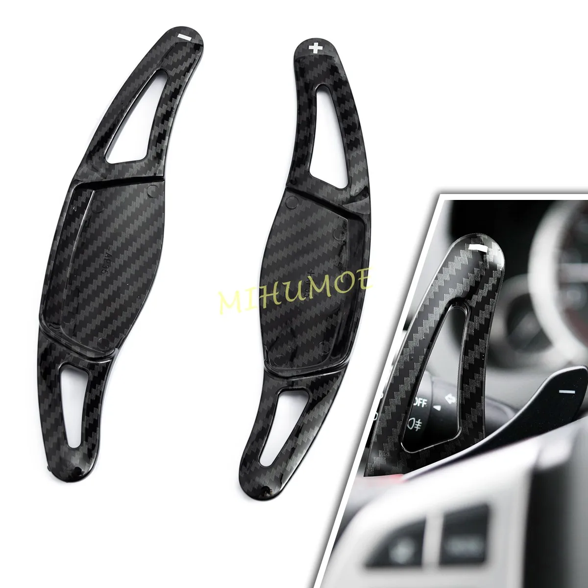 Carbon Fiber Look Steering Wheel Paddle Shift Extend For Suzuki Vitara Escudo Ciaz Swift Sport SX4 S-Cross