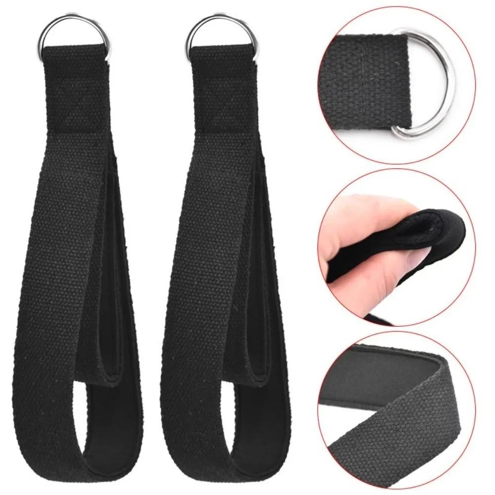 2PCS Durable Anti Slip Pilates Double Loop Straps Soft Padded D-Ring Fitness Exercise Straps Pilates Straps Yoga Exercise