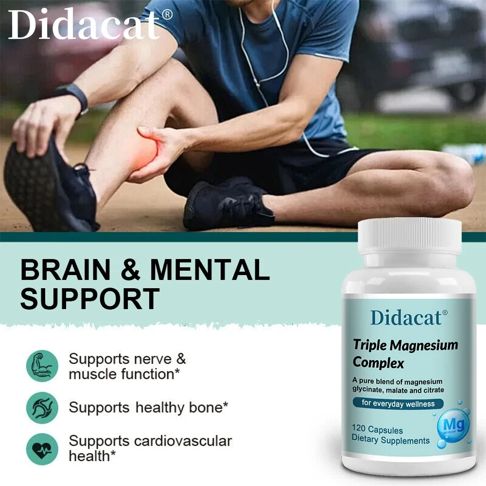 Magnesium Complex Supplements-Memory,Bone & Promotes Brain Health, Sleep Support,Muscle Relaxation,Stress & Anxiety Relief