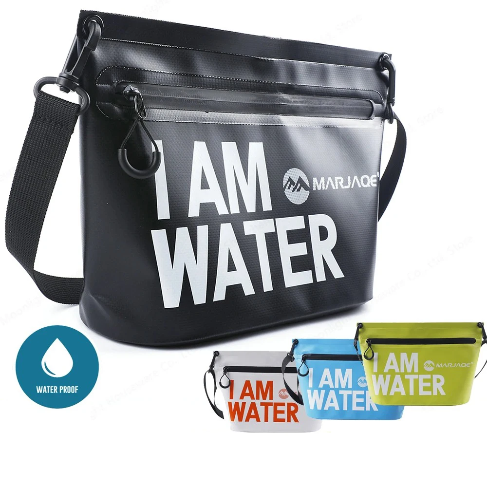 Waterproof Dry Bag Travel Handbag Pack with Zipper Wash Sack Swimming Rafting Kayaking River Trekking Floating Boating Water Bag