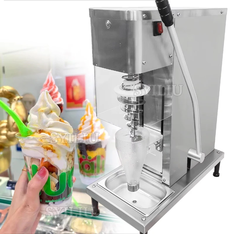 220V/ 50Hz Ice Cream Mixer Yogurt Flurry Mixer Fruit Juice Maker Frozen Yogurt Mixer Machine Flurry Ice Cream Maker