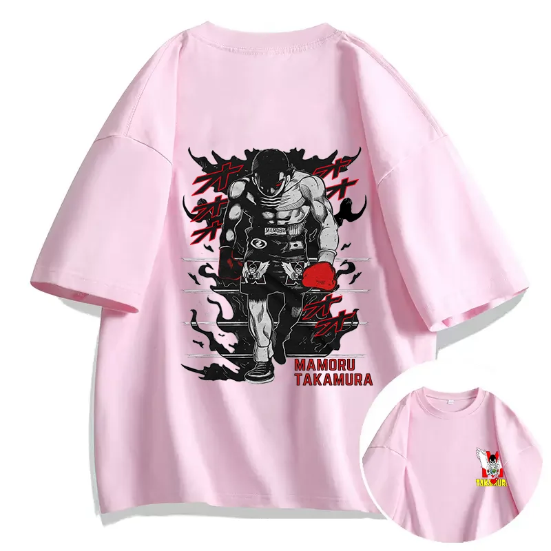 Anime Hajime no Ippo Takamura Mamoru T-shirt Couple student street sports casual T-shirt