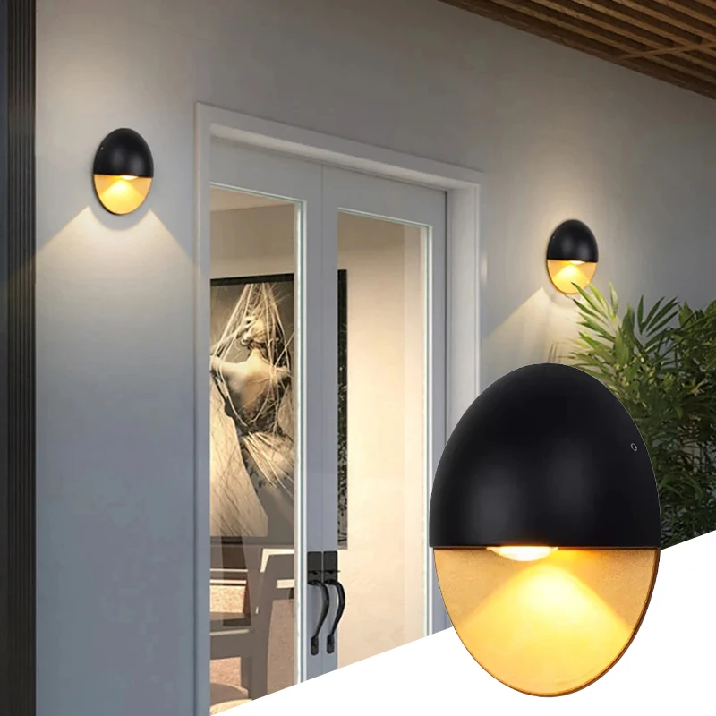 

Mini Elliptical Wall Lamp Creative Simple LED Waterproof IP65 Living Room Corridor Lighting Outdoor Garden Balcony Porch Light