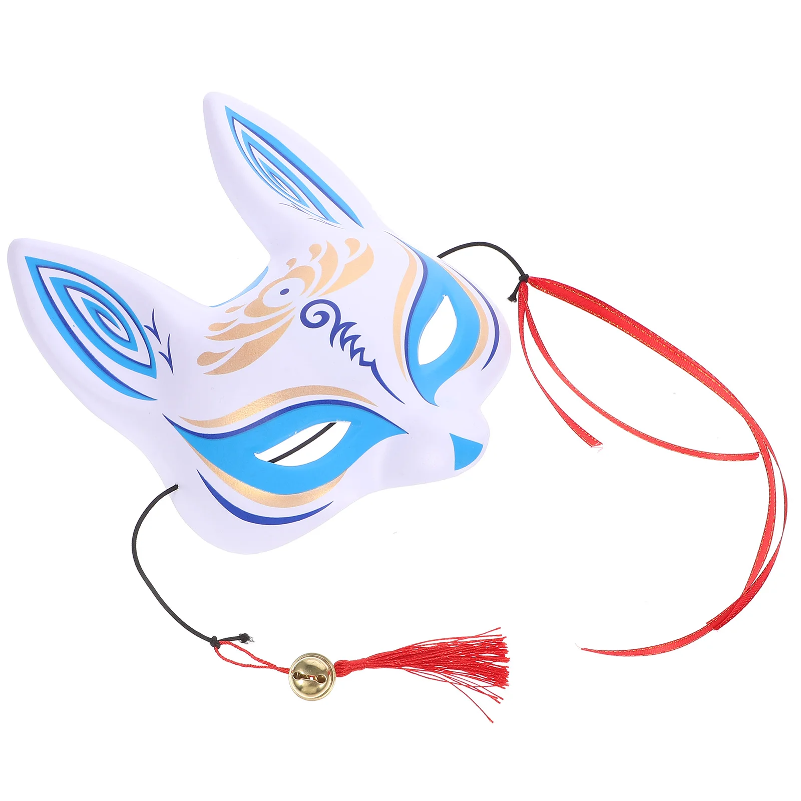 Fox Mask for Masquerade Japanese Style Foxes Cherry Blossoms Pvc Cosplay Party