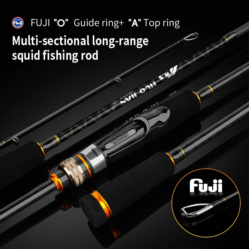 

Полные направляющие кольца Fuji, многосекционная портативная удочка для кальмара для длительного заброса, универсальный тип удочки, подходит для деревянных креветок размером 1,8-3,5