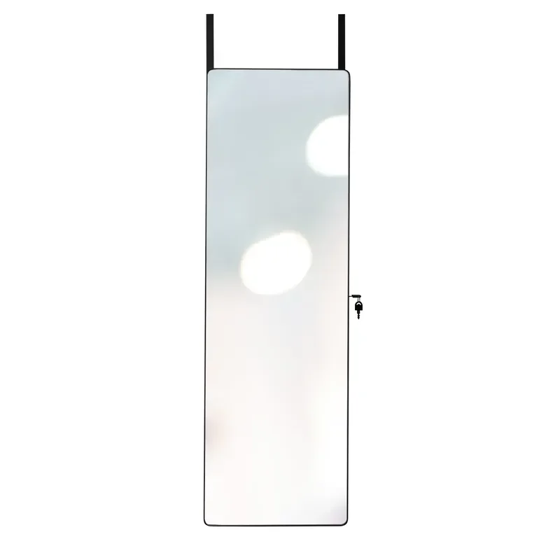 Household simple bathroom, locker mirror, full body wall hanging, push-pull closing mirror
