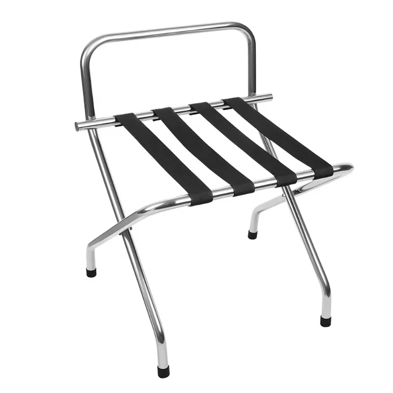 Factory Wholesale Eco-Friendly Portable Luggage Rack Modern Design Stainless Steel Materials Foldable Feature Commercial