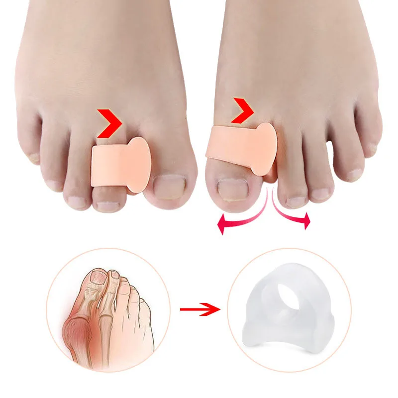 Separador Toe Espaçadores Big Toe Único Loop Toe Espalhador para joanetes Sobreposição Toe Corrector e Spacer Foot Protector Correct