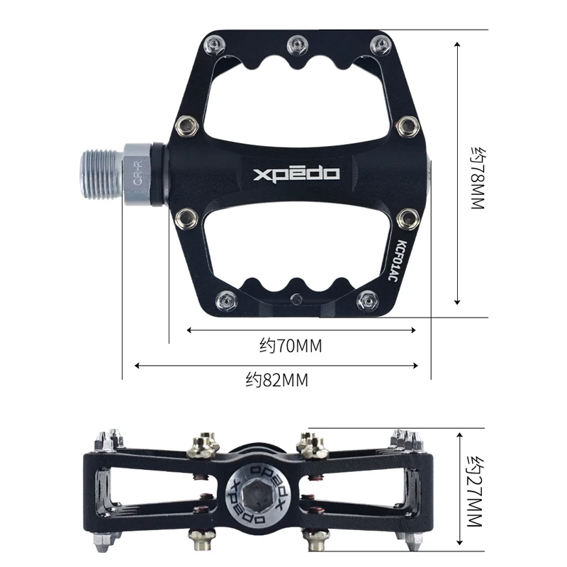 Wellgo XPEDO XCF01AC Lightweight Bicycle Pedal Aluminum Alloy Folding Road Bike Cr-mo Spindle Flat Pedal Cycling Parts