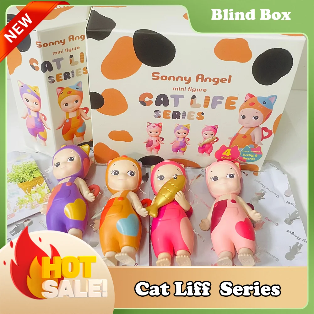 جديد حار جودة عالية سوني الملاك الشكل الصغير القط ليف سلسلة صندوق أعمى 3 محظوظ 1 حلية مخفية العصرية عيد ميلاد هدية الكريسماس #1