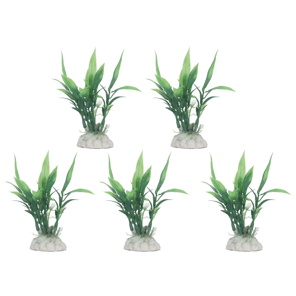 

Simulated Small Bamboo Leaf Grass Betta Fish Tank Decor Decorations Plants for Aquarium Fake Bubbler Accessories