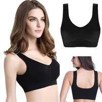 Sujetador sin costuras para mujer, Top corto negro Raya Vertical, Sujetador deportivo transpirable, Tops de tubo para Fitness, ropa interior de Yoga, Sujetador deportivo