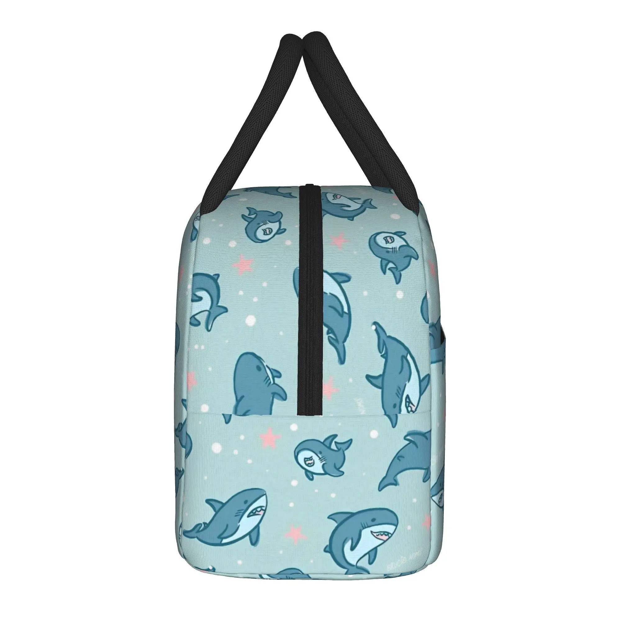 Brucie Blahaj Shark  Insulated Lunch Bags Leakproof Starry Whale Sharks Meal Container Thermal Bag Tote Lunch Box Food Handbags