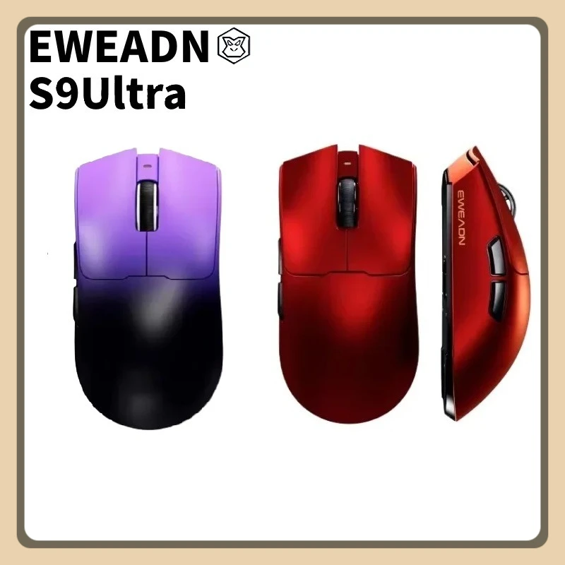 

New EWEADN S9 ProS9 Ultra Ultra-lightweight Wireless Gaming Mouse PAW3395/395026k/30K DPI Ringo/Kaihua Mechanical Switches Mouse