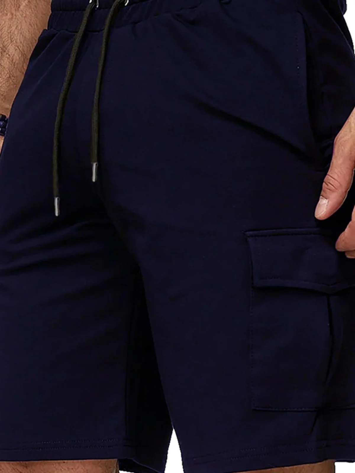 

Sli Color Sexy Loose Straight Leg Casual orts Breathable Polyester Fiber Youth Faion Workwear Pants Five-Quarter Length