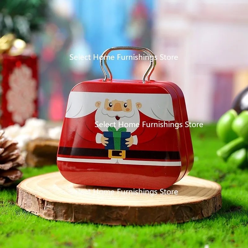 

Подходит для рождественского подарка, упаковочная коробка для конфет, пустая мини-железная коробка, украшение для вечеринки, небольшой подарок