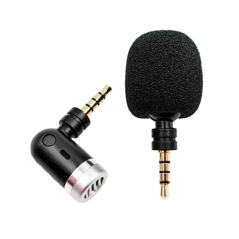 DX62 Portable Mini Microphone Mic 3.5mm Aux Mono / Stereo / 4 Pole Metal Capacitance Microphone for Mobile Phone Computer