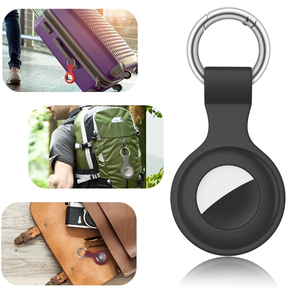 Für Apple Airtags Hülle Silikon Schlüsselanhänger Schutzhülle für Apple Airtag Air Tag Tracker Ortungsgerät Anti-Verlust-Stoßfängerhülle – Detail 5