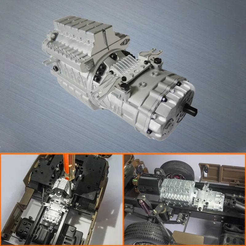 Automatic Continuously Variable Transmission Gearbox for 1/14 Tamiya RC Truck Trailer Tipper Scania MAN Benz Actros Volvo Car