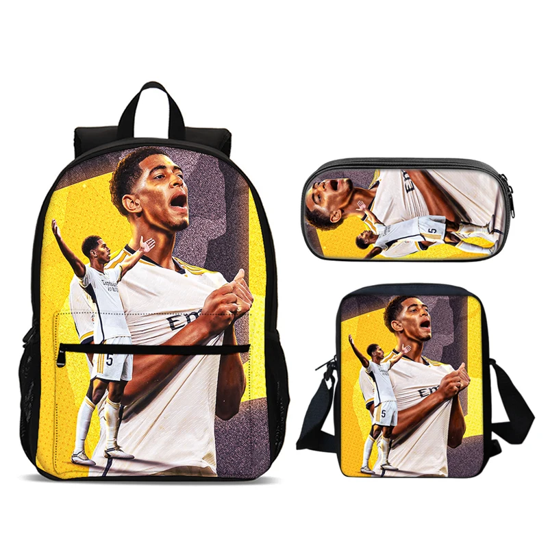 Bellingham 3pcs Set Backpack School Bags Anime Shoulder Bag Pencil Case Camping Book Bags for Boys Girls Best Gift