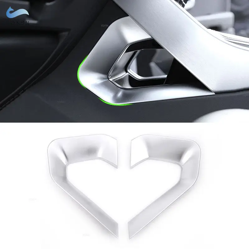 For Land Rover Range Rover Evoque 2012 2013 - 2018 Car ABS Chrome Inner Center Console Side U Shape Frame Cover Decoration Trim