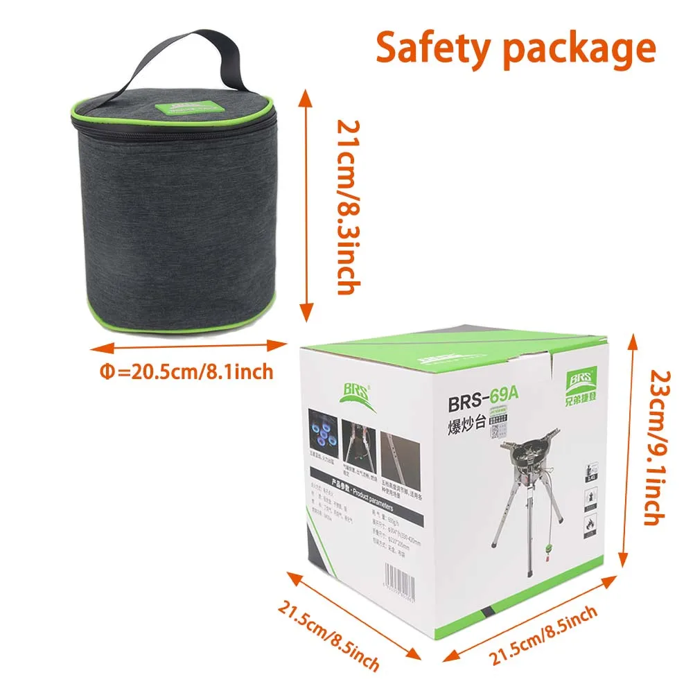 Outdoor  Gas stove Bulin   BRS69A Camping Picnic Gas Stove 6800W Team Party Family Camp Gas Burner  For  Hiking  Fishing