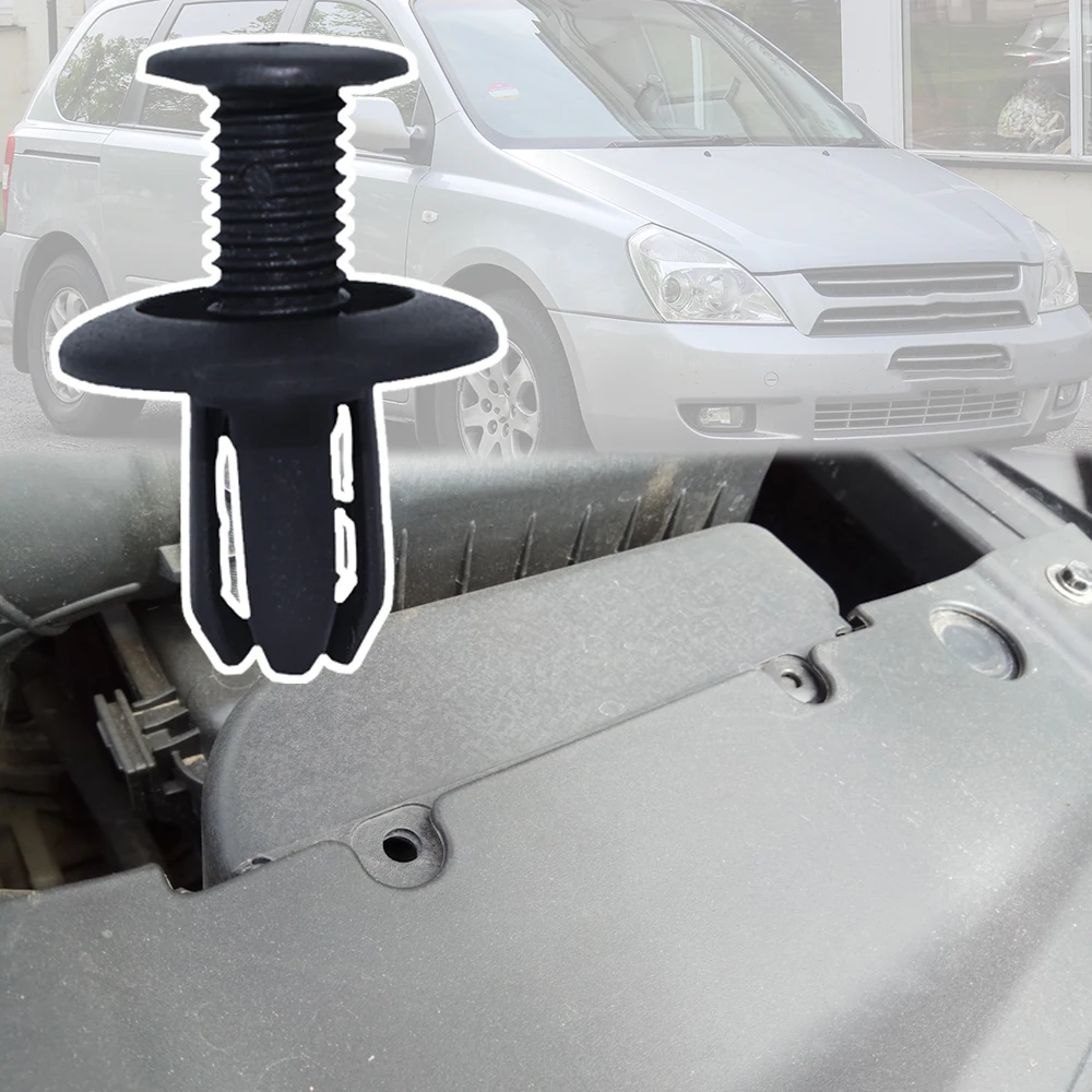 

Car Lining Mud Guards Screw Bumper Retainer Rivets Rear Trunk Clips For Kia Carnival VQ 2005 2006 2007 - 2014 Hyundai Entourage